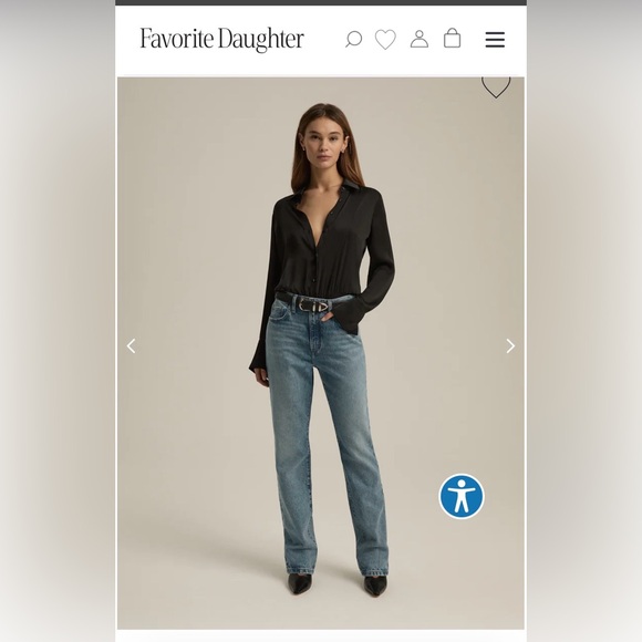 Favorite Daughter Denim The Mikaela Low Slung Long Slim Straight NWT - Picture 2 of 16